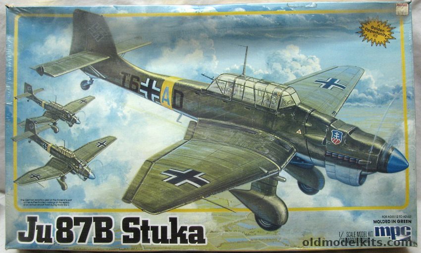 MPC 1/24 Junkers Ju-87B Stuka Dive Bomber, 1-4604 plastic model kit